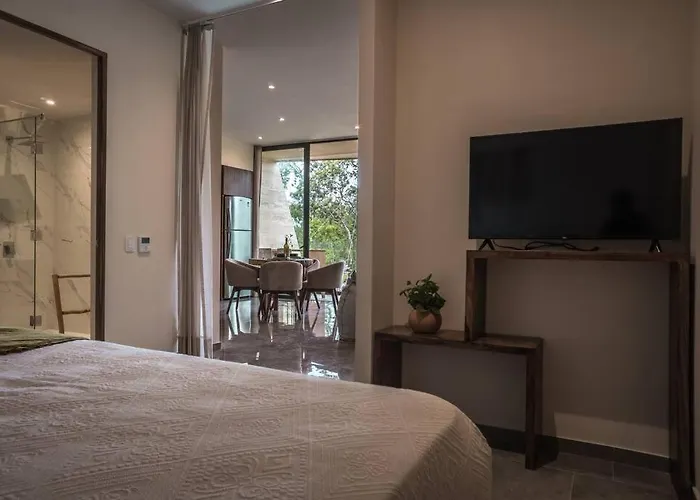 De Lujo, Alberca, Gym, Jacuzzi En Areas Comunes Apartamento Tulum